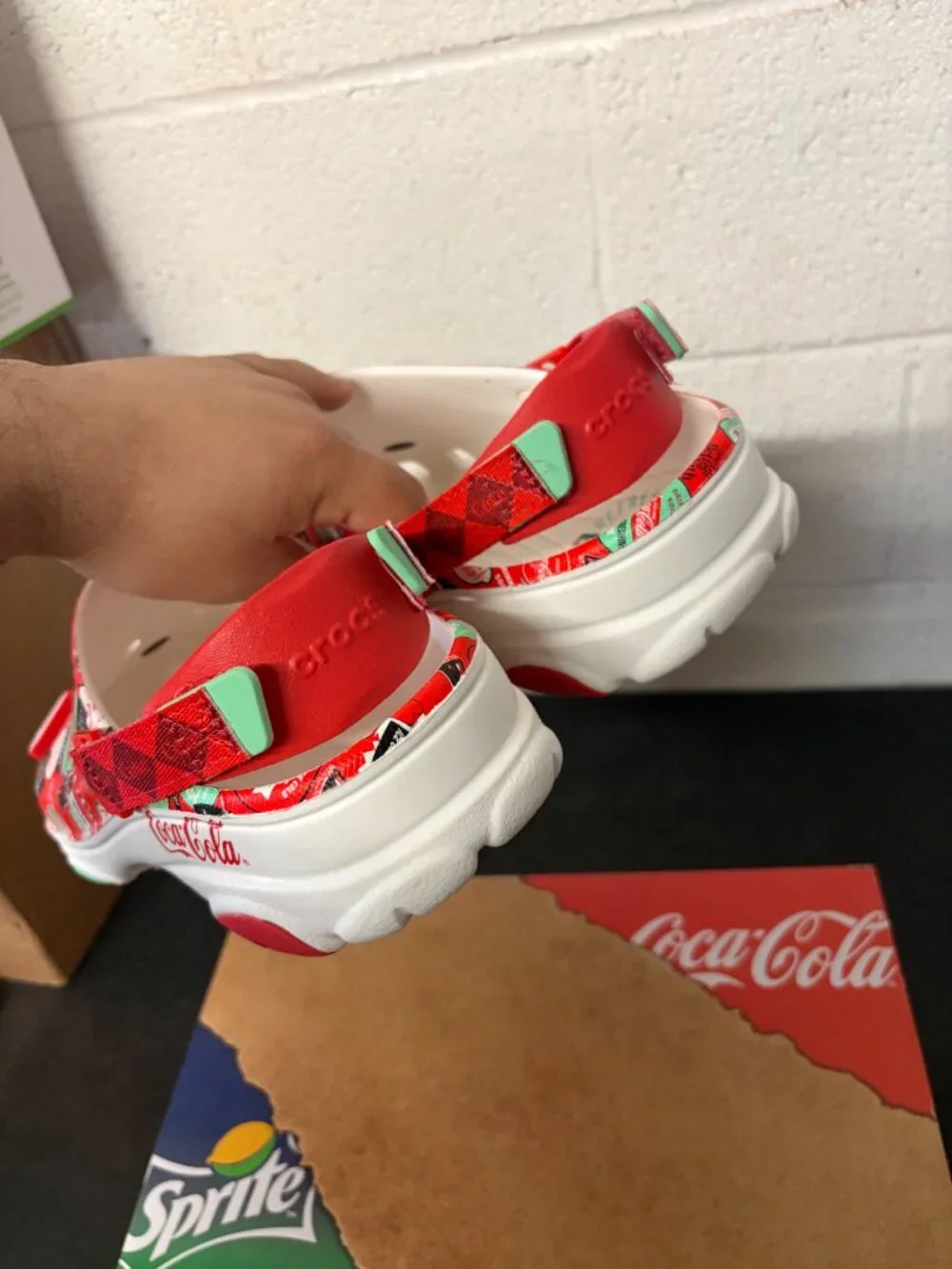 New Crocs Coca Cola Coke All-TerraIn Clog Men’s Size 13 Red / White 209312-100